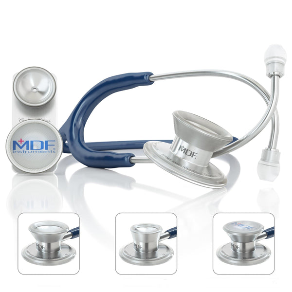 MD One® Epoch® Titanium Adult & Pediatric Stethoscope - Navy Blue - MDF Instruments Canada