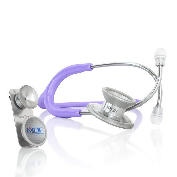 MD One® Epoch® Titanium Adult & Pediatric Stethoscope - Pastel Purple/Silver - MDF Instruments UK