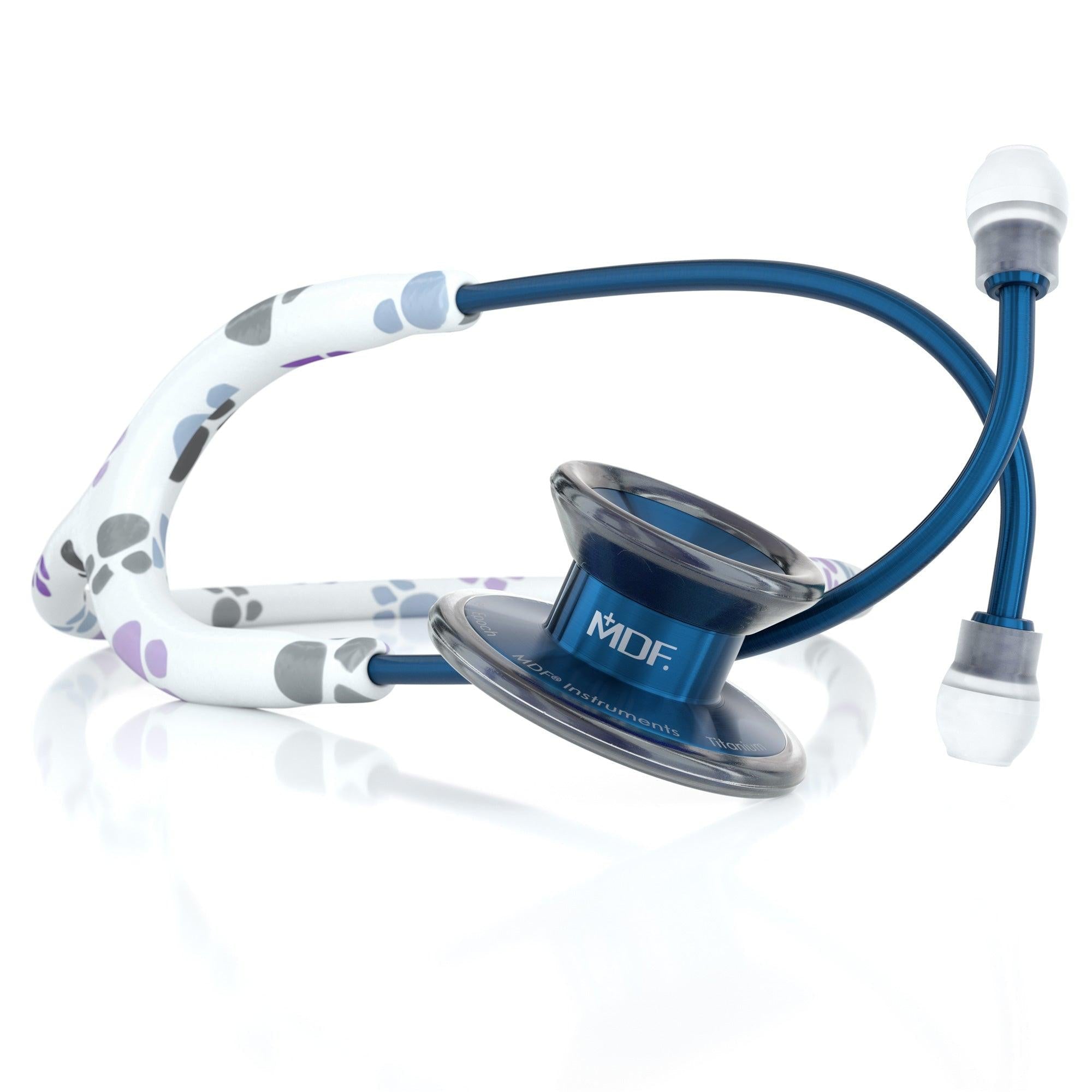 MD One® Epoch® Titanium Adult Stethoscope - Paw Print/Capridium - MDF Instruments Official Store - No - Stethoscope