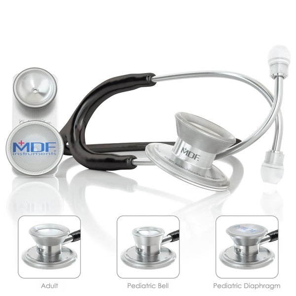 MD One® Epoch® Titanium Adult & Pediatric Stethoscope - Black (Limited Edition) - MDF Instruments Official Store - No - Stethoscope