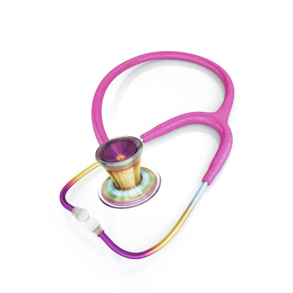 ProCardial® Titanium Cardiology Stethoscope - Bright Pink Glitter/Kaleidoscope - MDF Instruments Official Store - Stethoscope