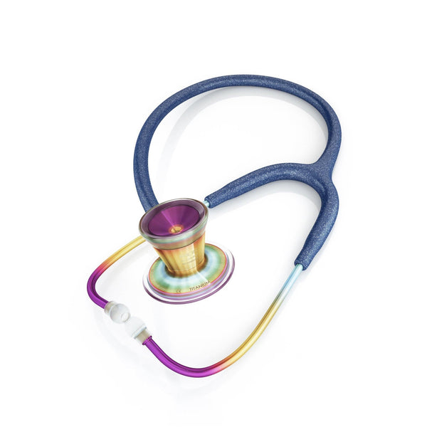 ProCardial® Titanium Cardiology Stethoscope - Navy Blue Glitter/Kaleidoscope - MDF Instruments Official Store - Stethoscope