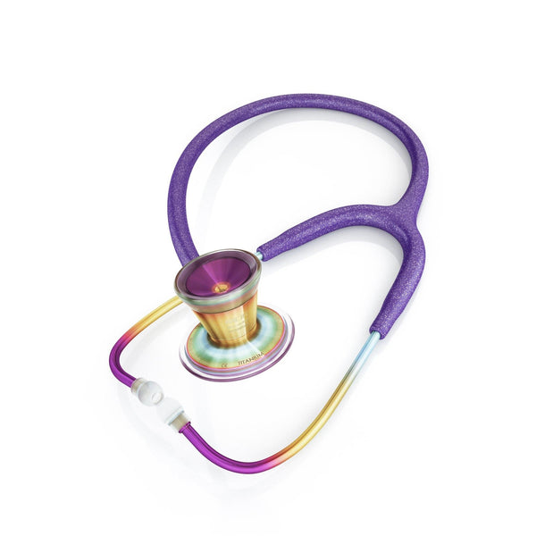 ProCardial® Titanium Cardiology Stethoscope - Purple Glitter/Kaleidoscope - MDF Instruments Official Store - Stethoscope