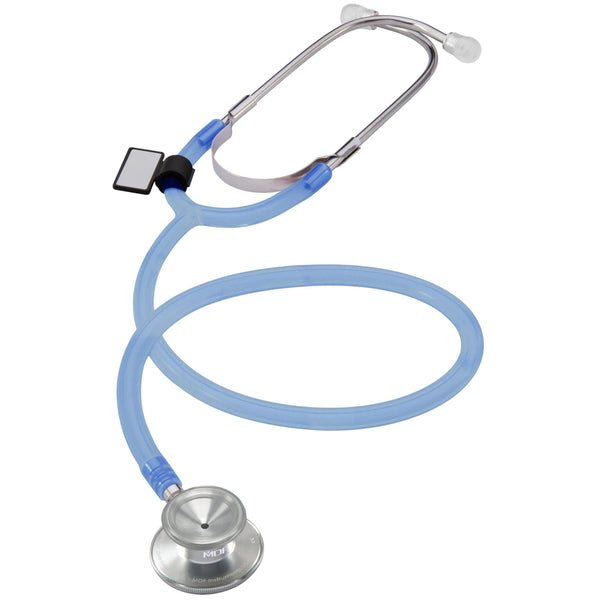 Stethoscope - DISCONTINUED - Basic Dual Head Stethoscope - Translucent Blue - MDF Instruments Official Store