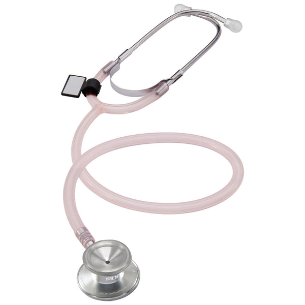 Stethoscope - DISCONTINUED - Basic Dual Head Stethoscope - Translucent Pink - MDF Instruments Official Store