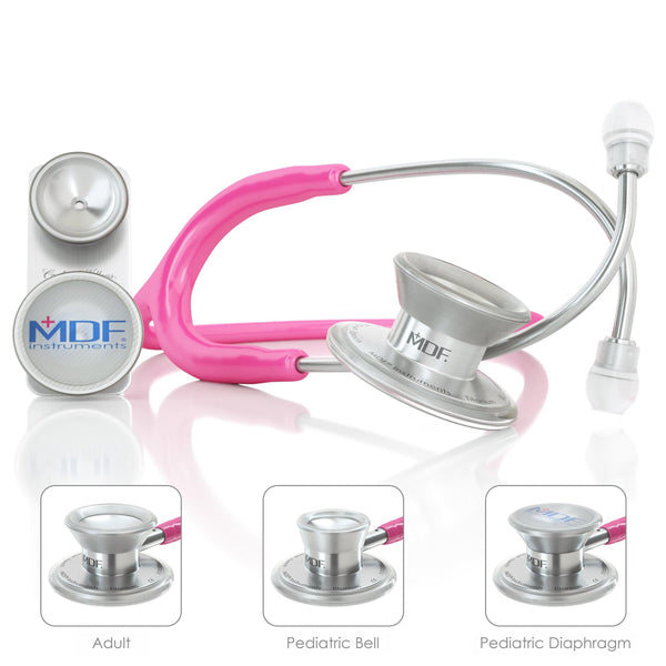 MD One® Epoch® Titanium Adult & Pediatric Stethoscope - Bright Pink (Limited Edition) - MDF Instruments Official Store - No - Stethoscope