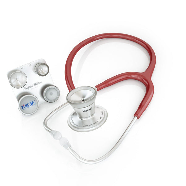 Stethoscope - ProCardial® Stainless Steel Adult & Pediatric & Infant Stethoscope - Burgundy - MDF Instruments Official Store