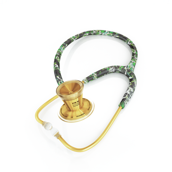 Stethoscope - DISCONTINUED - ProCardial® Titanium Cardiology Stethoscope - LoSace/Gold - MDF Instruments Official Store