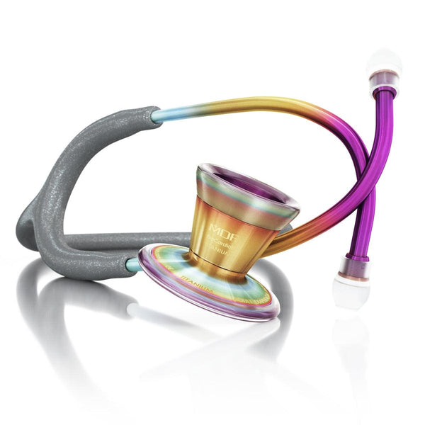 ProCardial® Titanium Cardiology Stethoscope - Grey Glitter/Kaleidoscope - MDF Instruments Official Store - No - Stethoscope