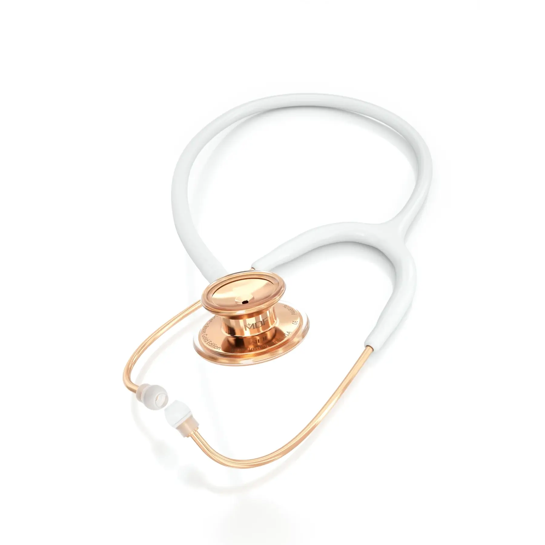 MD One® Adult Stethoscope - White/Rose Gold - Image 2