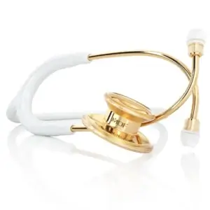 MD One® Adult Stethoscope - White/Gold