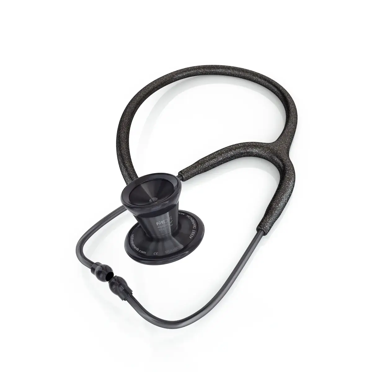 ProCardial® Titanium Cardiology Stethoscope - Black Glitter/BlackOut - Image 2