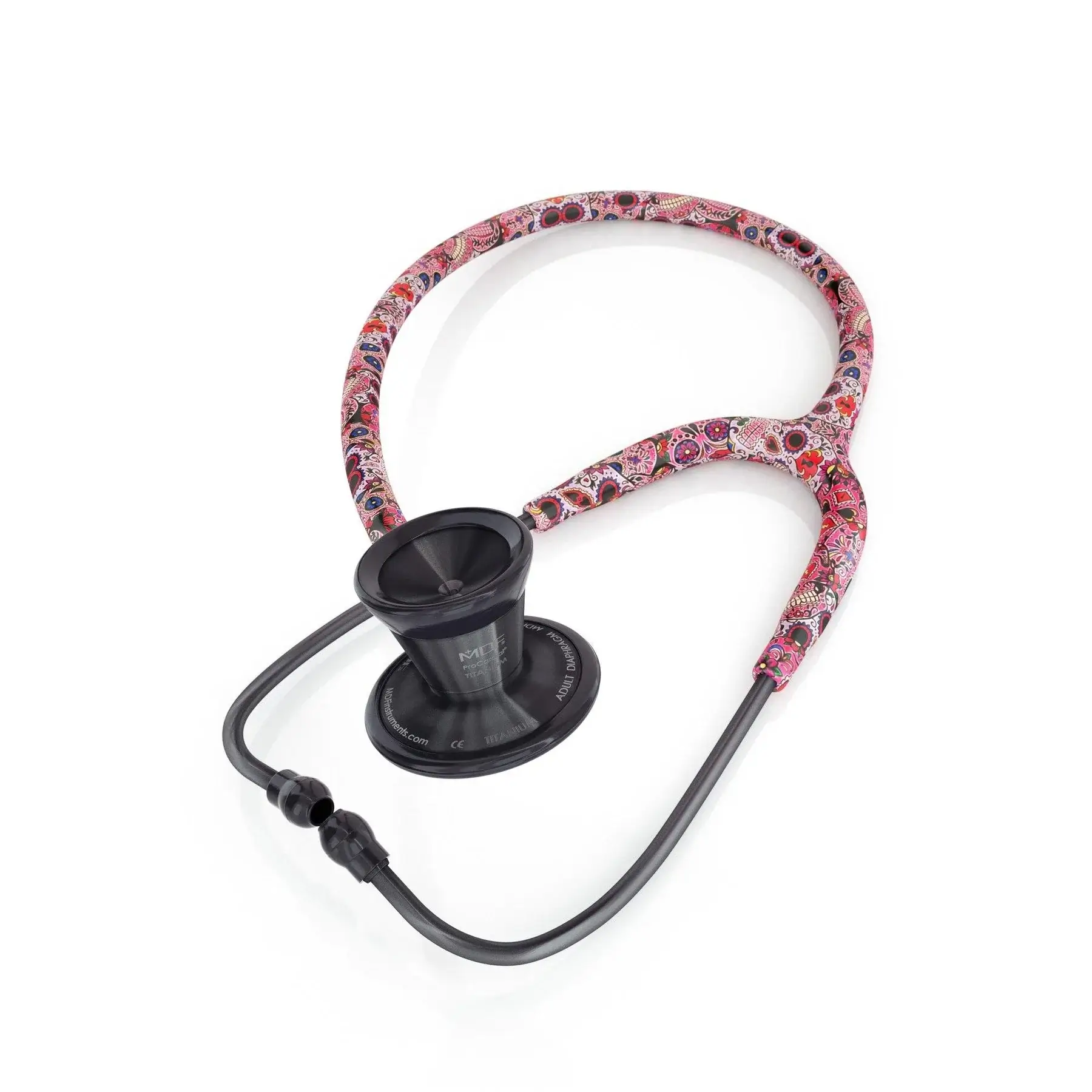 ProCardial® Titanium Cardiology Stethoscope - Sugar Skull/BlackOut - Image 2