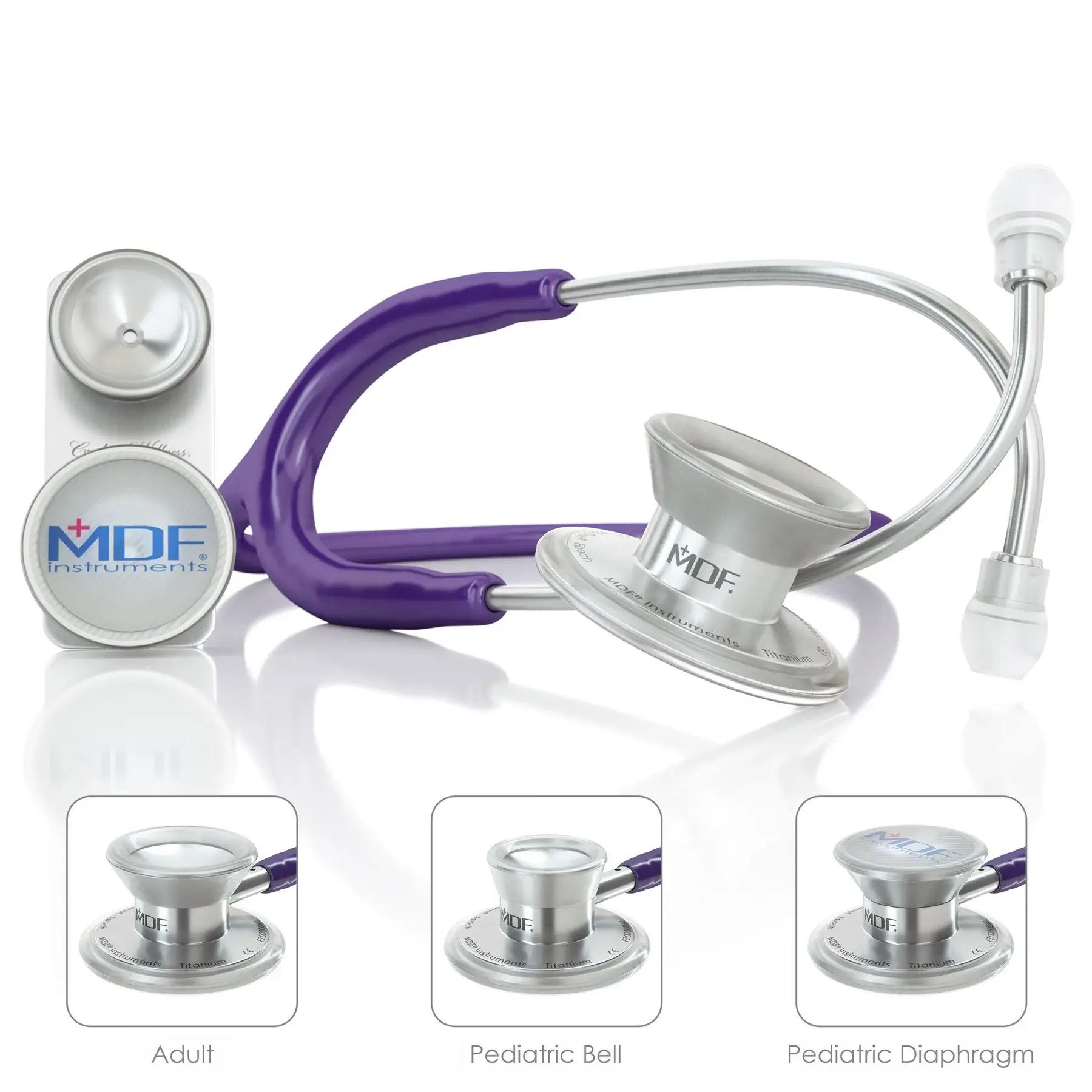 MD One® Epoch® Titanium Adult & Pediatric Stethoscope - Purple