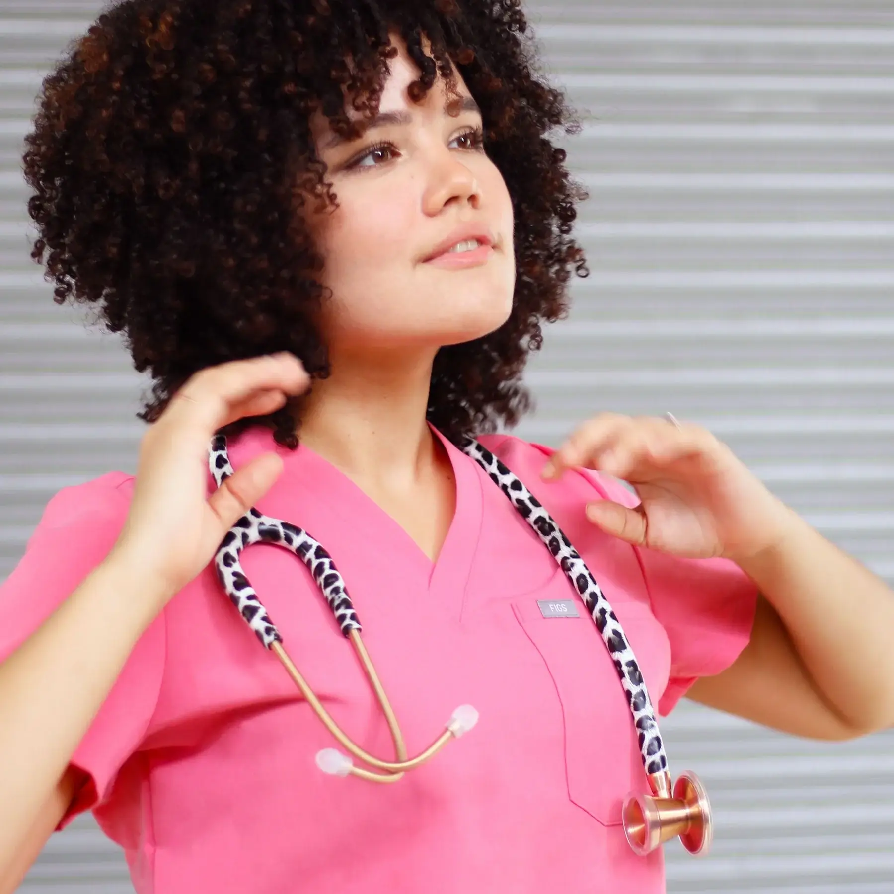 ProCardial® Titanium Cardiology Stethoscope - Snow Leopard/Rose Gold - Image 6