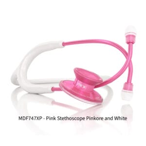 Acoustica® Pink Stethoscope Pinkore/White